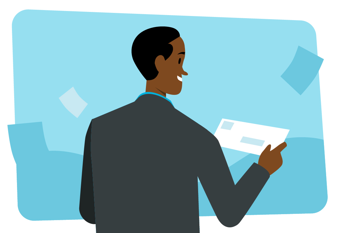 Man with envelope