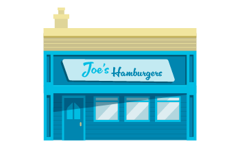 Image of a business called Joe's Hamburgers