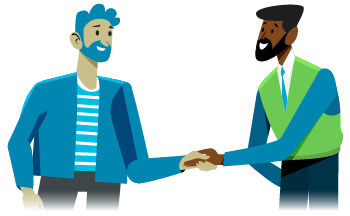 Two men shaking hands